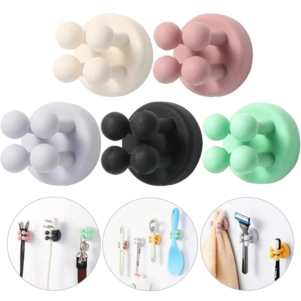 Brand New 6 Piece Multi Purpose Hooks Self Adhesive Bathroom Kitchen Office